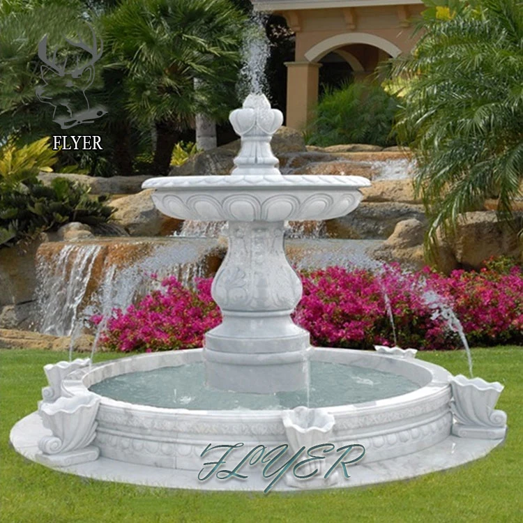 Hot Sale Hand Carving Nature White Marble Stone Water Fountain