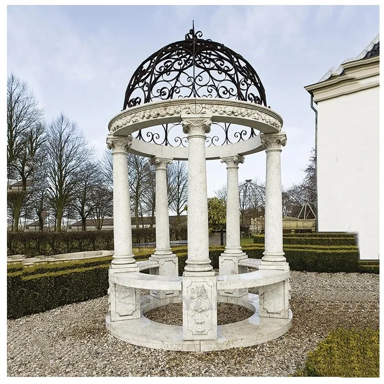 High Quality Custom Marble Column Pillar Pavilion Dome Gazebo