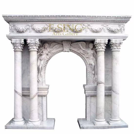 Marco de puerta de mármol Marco de puerta de mármol Marco de puerta de mármol de entrada de piedra tallada a mano de lujo Marco de puerta de mármol