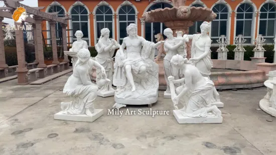 Escultura griega del sistema de baño de Apolo de la estatua griega de mármol tallada a mano de alta calidad