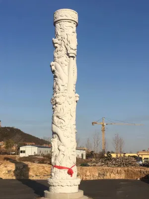 Escultura decorativa al aire libre de tamaño natural tallada en piedra o granito