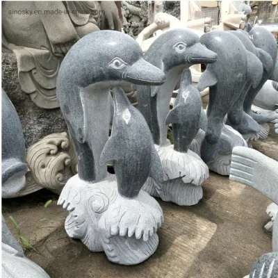 Animal blanco granito natural piedra tallada/ estatuas/escultura para decoración de jardín